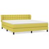 vidaXL Cama box spring con colch&oacute;n tela verde 180x200 cm