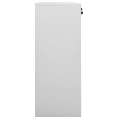 vidaXL Armario de oficina de acero gris claro 90x40x102 cm