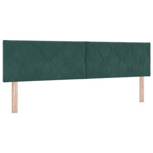 vidaXL Cabecero con cabecera Verde oscuro 180 cm Terciopelo