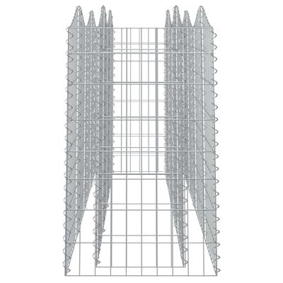vidaXL Arriate de gaviones forma arco hierro galvanizado 200x50x100cm