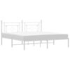 vidaXL Estructura cama sin colchón con cabecero metal blanco 180x200cm