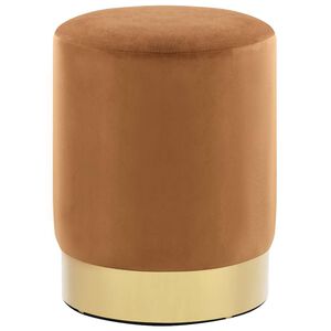 vidaXL Taburete de terciopelo 28 x 36 cm marr&oacute;n y dorado
