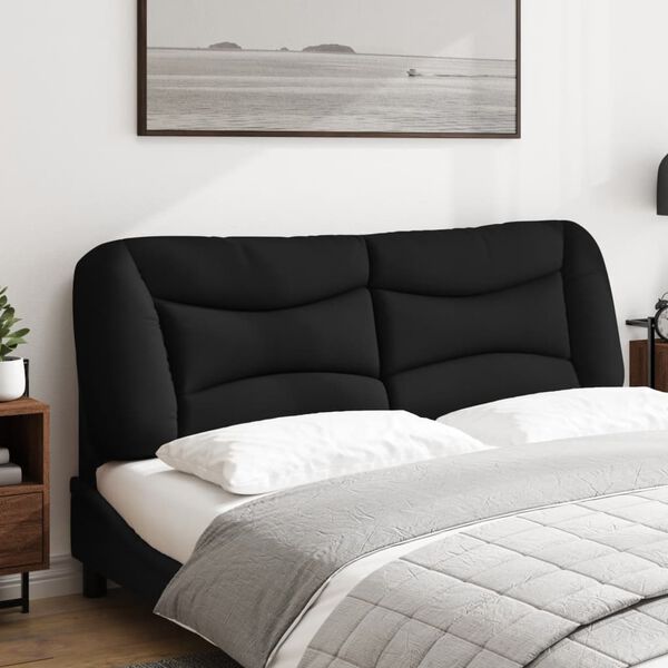 vidaXL Cabecero de cama acolchado Hvar tela negro 160 cm