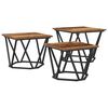 vidaXL Mesa de Caf&eacute; 3 uds. Madera envejecida 50 x 50 x 40 cm
