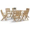 vidaXL Juego de comedor para jard&iacute;n 7 piezas madera maciza acacia