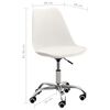 vidaXL Silla de comedor de cuero sint&eacute;tico blanco