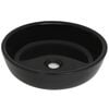vidaXL Lavabo redondo de cer&aacute;mica negro 42x12 cm