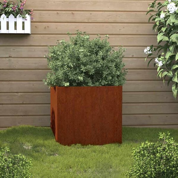 vidaXL Jardinera de acero corten 32x30x29 cm