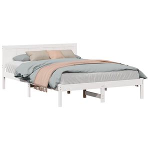 vidaXL Estructura de cama 160 x 200 cm Madera maciza de Pino