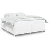 vidaXL Estructura de cama sin colch&oacute;n cuero sint&eacute;tico blanco 200x200cm