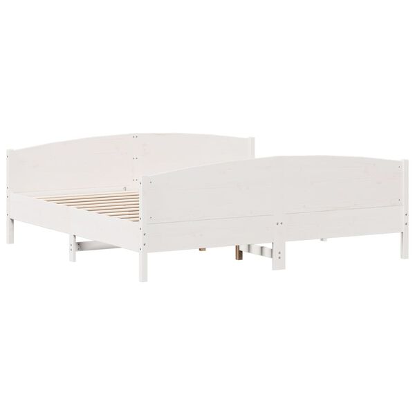 vidaXL Estructura de cama sin colchón madera maciza blanca 200x200 cm