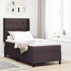 vidaXL Cama tipo Box Spring con colch&oacute;n Marr&oacute;n oscuro 90 x 200 cm tela