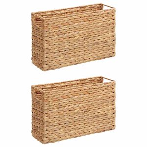 vidaXL Cestas de Revistas 2 pcs Natural 39 x 14 x 25 cm