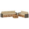 vidaXL Juegos de sof&aacute;s con coj&iacute;n 8 pcs Madera de Acacia S&oacute;lida