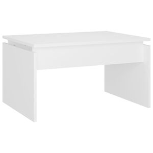 vidaXL Mesa de centro madera contrachapada blanco 68x50x38 cm