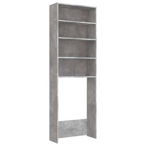 vidaXL Armario de lavadora gris hormig&oacute;n 64x24x190 cm