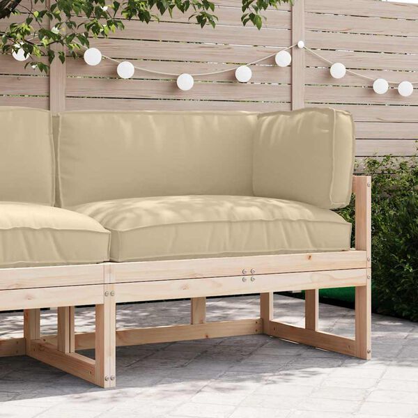 vidaXL Juego de Cojines para Palets 3 pcs Beige Tela Oxford