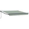 vidaXL Toldo Rayado verde y blanco 3 x 2,5 m Poliester y metal