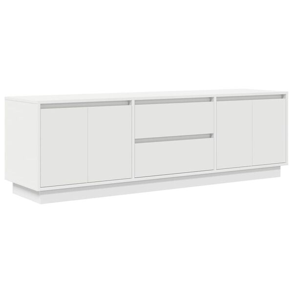 vidaXL Mueble de TV con luces LED blanco 160,5x41x50 cm