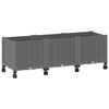 vidaXL Macetero de Jard&iacute;n con Ruedas Gris Claro 120 x 40 x 44 cm PP