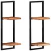 vidaXL Estantes de pared 2 unidades madera maciza acacia 25x25x75 cm