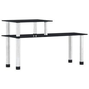 vidaXL Estanter&iacute;a de cocina vidrio templado negro 45x16x26 cm