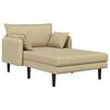 vidaXL Chaise longue de gran tama&ntilde;o Verde gris&aacute;ceo Tela de pana