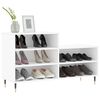 vidaXL Mueble zapatero madera contrachapada blanco 102x36x60 cm