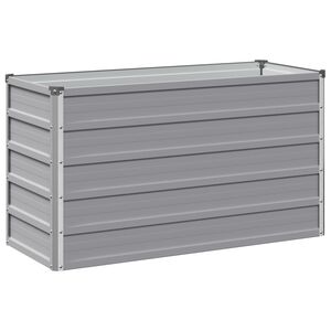 vidaXL Cama de Jard&iacute;n Elevada Gris 100 x 40 x 55 cm