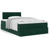 vidaXL Cama otomana con colch&oacute;n 120x190 cm terciopelo verde oscuro