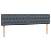 vidaXL Cama box spring con colch&oacute;n y LED terciopelo gris oscuro 180x210 cm