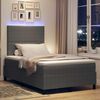 vidaXL Cama Box Spring LED Gris claro y . 120 x 190 cm Tela de Pana