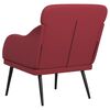 vidaXL Sill&oacute;n de cuero sint&eacute;tico rojo tinto 63x76x80 cm
