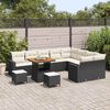 vidaXL Conjunto de sof&aacute; de jard&iacute;n 12 pcs Negro rat&aacute;n sint&eacute;tico