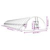 vidaXL Invernadero con estructura de acero verde 144 m&sup2; 24x6x2,85 m