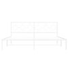 vidaXL Estructura cama sin colchón con cabecero metal blanco 183x213cm