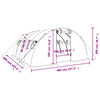 vidaXL Invernadero con estructura de acero blanco 16 m² 4x4x2 m