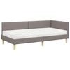 vidaXL Estructura de Cama Esquina con Colch&oacute;n Otro 2 pcs Taup&eacute; tela