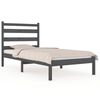 vidaXL Estructura de cama madera maciza de pino gris 90x200 cm