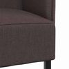 vidaXL Sofa de Espalda Alta 101cm Marr&oacute;n oscuro tela