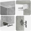vidaXL Conjunto de mueble de TV 5 pcs Gris Concreto