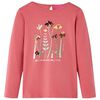 Camiseta infantil de manga larga rosa envejecido 104