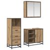 vidaXL Juego de muebles de ba&ntilde;o 3 uds. Roble artisan 65 x 33 x 60 cm