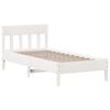 vidaXL Estructura de cama sin colch&oacute;n madera de pino blanca 90x200 cm