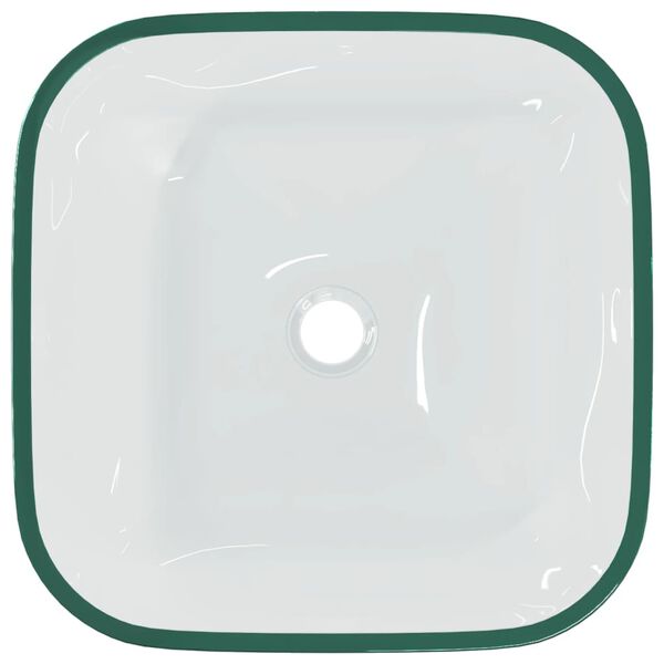 vidaXL Lavabo de vidrio transparente 42x42x14 cm