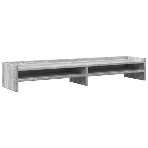vidaXL Soporte de pantalla madera ingenier&iacute;a gris Sonoma 100x24x16 cm