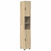 vidaXL Juego de muebles de ba&ntilde;o con caj&oacute;n 4 pcs Roble Sonoma