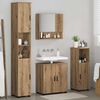 vidaXL Juego de muebles de ba&ntilde;o con puerta 4 pcs Roble artesanal