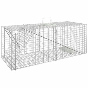vidaXL Trampa para animales 64,5x25x26,5 cm Hierro galvanizado