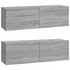 vidaXL Set de muebles para TV 4 pzas madera contrachapada gris Sonoma